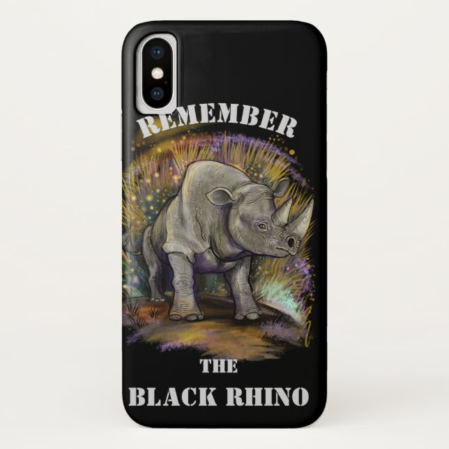 Denken Sie an Black Rhino Case-Mate iPhone Hülle (Rückseite)