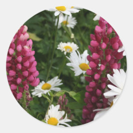 Denken Sie an Blumenblüten Runder Aufkleber