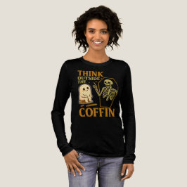 Denken Sie an das Halloween-Skelett des Sarggengei Tri-Blend Shirt