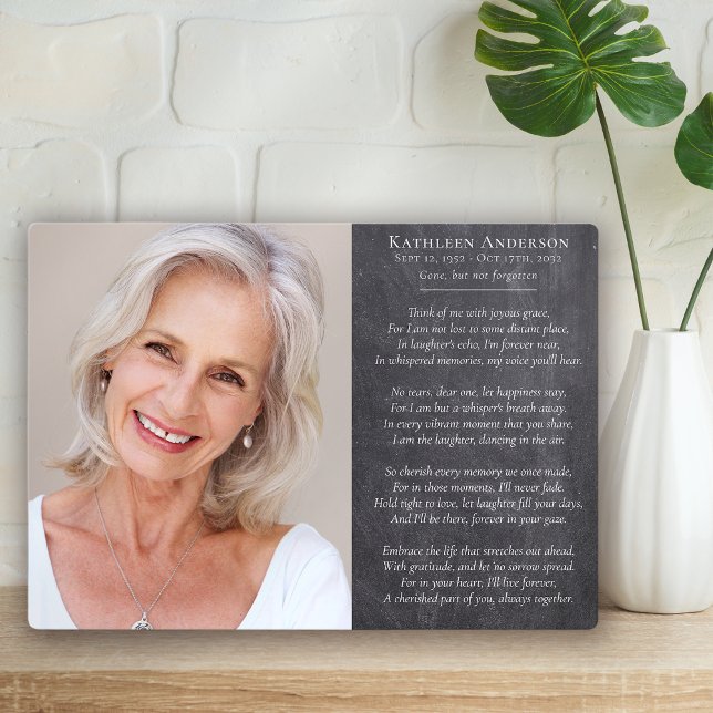 Denken Sie an das Memorial-Beileid "Ich Gedicht Fo Fotoplatte (Von Creator hochgeladen)