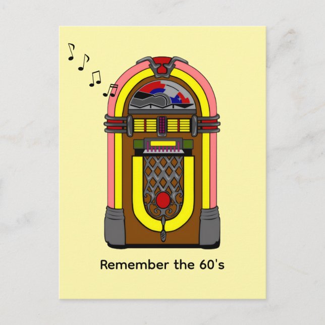 Denken Sie an den "60er Postkarte (Vorderseite)