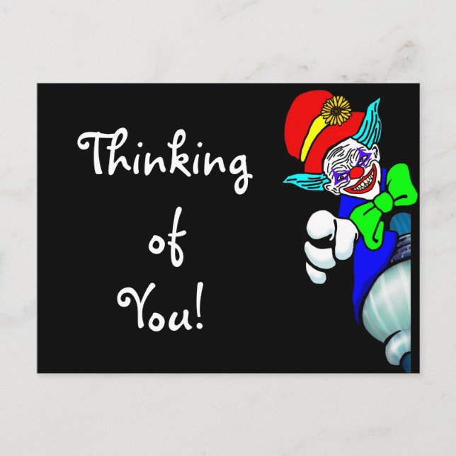 Denken Sie an den bösen Dämonenclown Postkarte (Vorderseite)