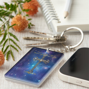 Denken Sie an den Himmel Schlüsselanhänger