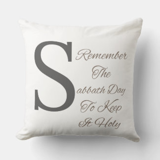 Denken Sie an den Sabbat Day Christlich Inspiratio Kissen