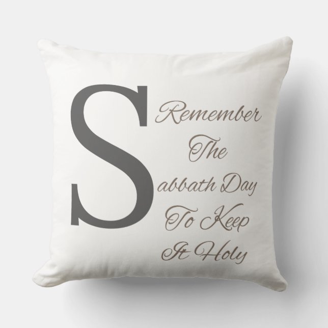 Denken Sie an den Sabbat Day Christlich Inspiratio Kissen (Vorderseite)