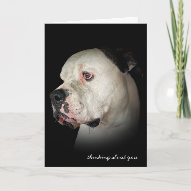 Denken Sie an den Sie-Drooling Bulldog Karte (Vorderseite)