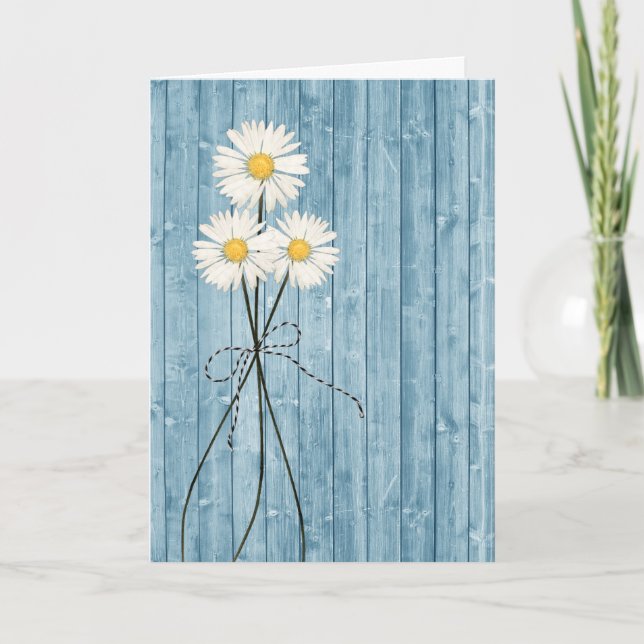 Denken Sie an die Aqua-Holzkarte Karte (Vorderseite)