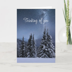 Denken Sie an die nächtliche Sky Starry Winter Sze Karte