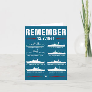Denken Sie an die Pearl Harbor Gedenktag Illustrat Karte