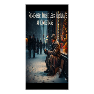 DENKEN SIE AN DIE WENIGER GLÜCKLICHEN ZU WEIHNACHT POSTER