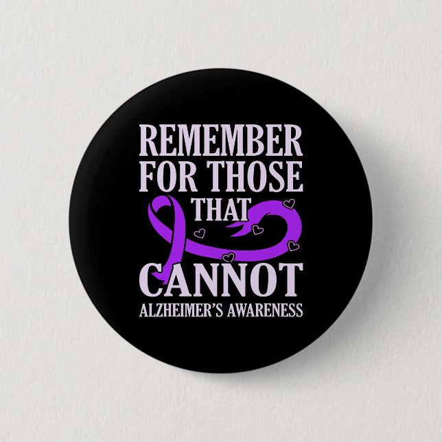 Denken Sie an diejenigen, die kein Alzheimer-Aware Button (Vorderseite)