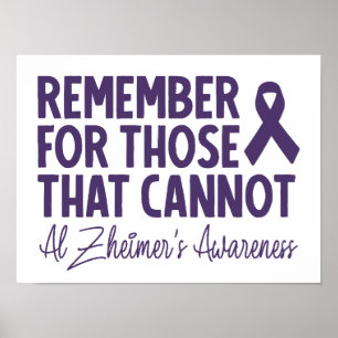 Denken Sie an diejenigen, die kein Alzheimer-Bewus Poster