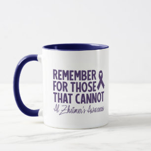 Denken Sie an diejenigen, die kein Alzheimer-Bewus Tasse