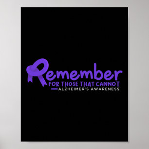 Denken Sie an diejenigen, die nicht Alzheimer Poster