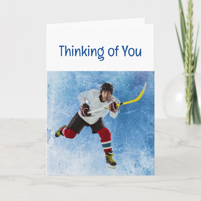 Denken Sie an Eis Hockey Sport Karte (Vorderseite)
