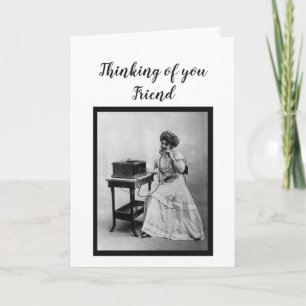 Denken Sie an Freunde & Klatsch Buddy Vintag Spaß Karte