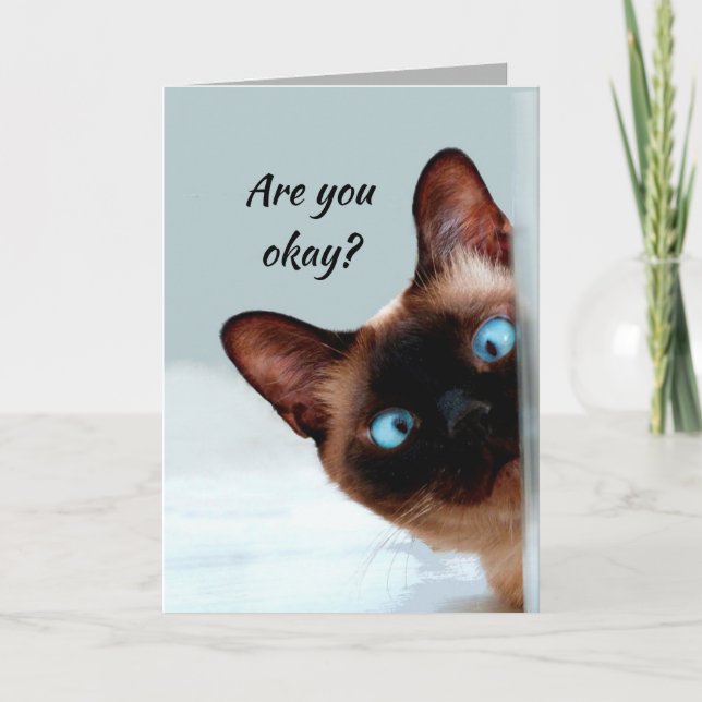 Denken Sie an Funny Cat Lass Me weiß, dass es Ihne Karte (Vorderseite)