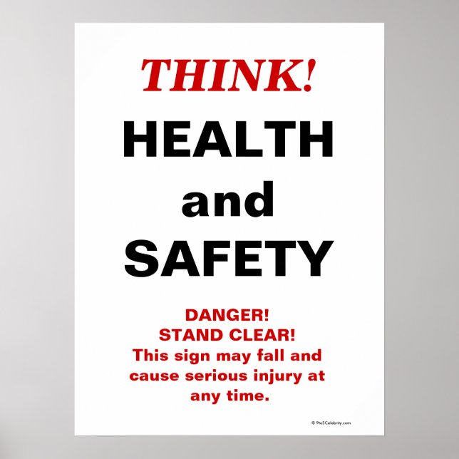 Denken Sie an Gesundheit und Sicherheit - Crazy Wo Poster (Vorne)