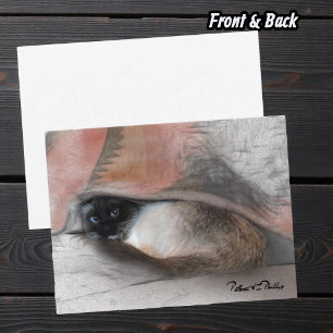 Denken Sie an Ihr bezauberndes siamesisches Kätzch Postkarte