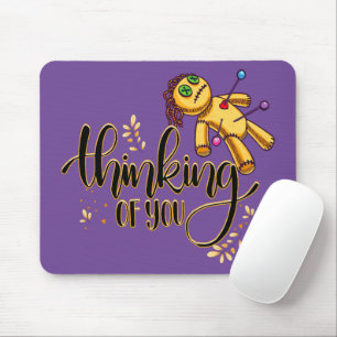Denken Sie an Ihr Funny Halloween Voodoo Doll Mousepad