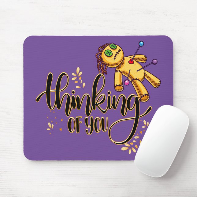 Denken Sie an Ihr Funny Halloween Voodoo Doll Mousepad (Mit Mouse)
