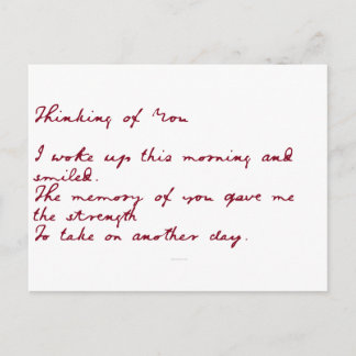 Denken Sie an Ihr Gedicht Postkarte