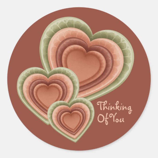 Denken Sie an Ihr Lettuce Heart Envelope Runder Aufkleber (Vorderseite)