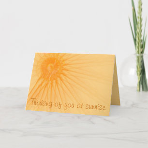 Denken Sie an Ihre Abstrakte Sonnenschutzvorlage Karte