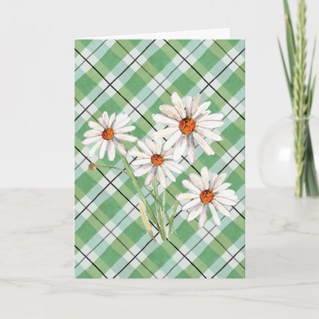 Denken Sie an Ihre Aquarellfarbe Daisy Karte (Vorderseite)