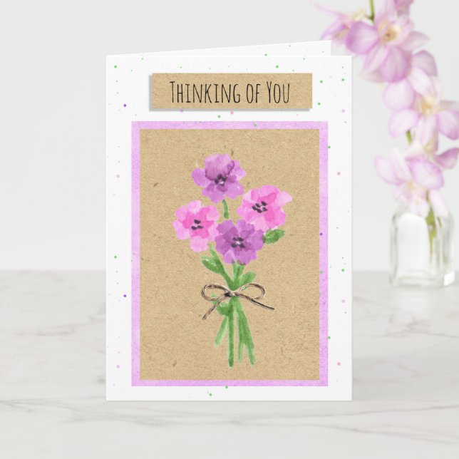 Denken Sie an Ihre Aquarellfarben-Blume Karte (Orchidee)