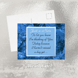 Denken Sie an Ihre Blue Marble Foil Postcard Folien Feiertagspostkarte