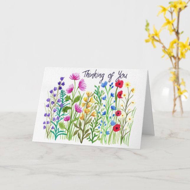 Denken Sie an Ihre Blume Karte (Gelbe Blume)