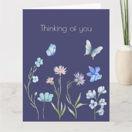 Denken Sie an Ihre botanische blaue Flora Karte