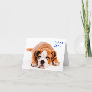 Denken Sie an Ihre Bulldog-Grußkarte Karte