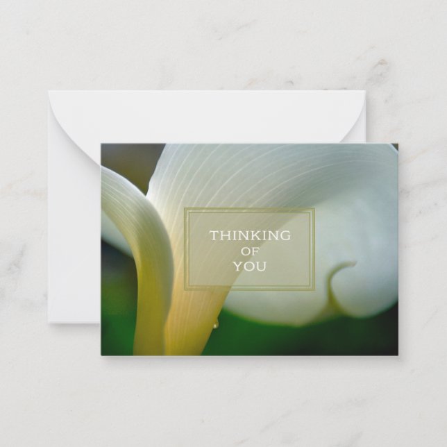 Denken Sie an Ihre Condolence Card Mitteilungskarte (Vorderseite)