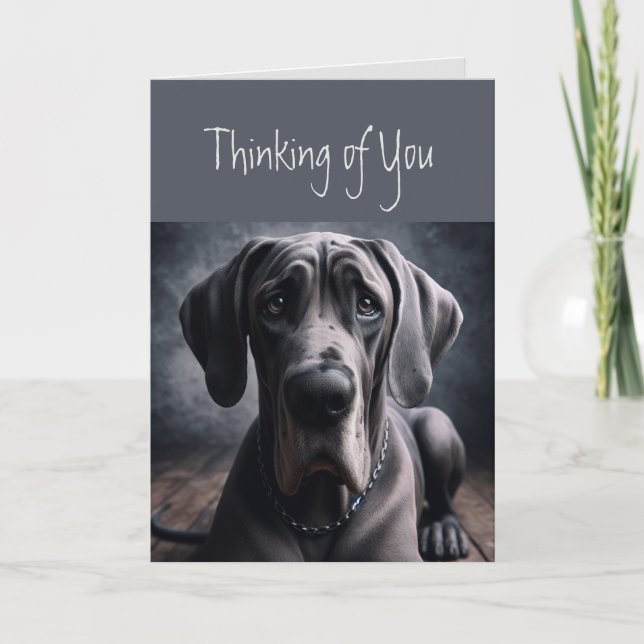 Denken Sie an Ihre dunklen Zeiten traurigen Hund g Karte (Vorderseite)