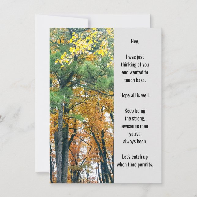 Denken Sie an Ihre Flachgrüßkarte (Vorderseite)