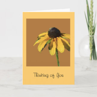 Denken Sie an Ihre Grußkarte mit Sonnenblumen Karte