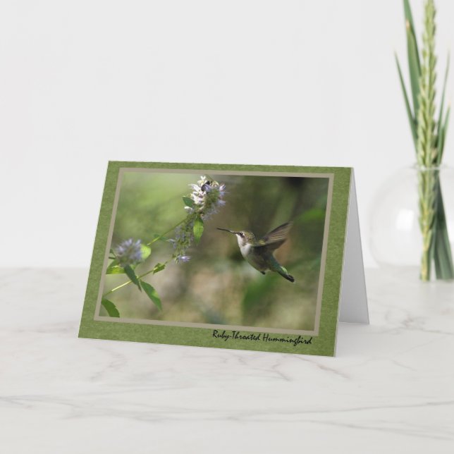 Denken Sie an Ihre Hummingbird-Karte Karte (Vorderseite)