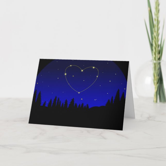 Denken Sie an Ihre Konstellation Herz Sky Karte (Vorderseite)