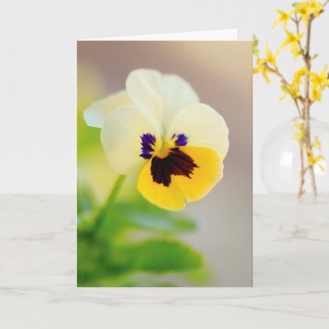 Denken Sie an Ihre Krebsunterstützung Karte (Gelbe Blume)