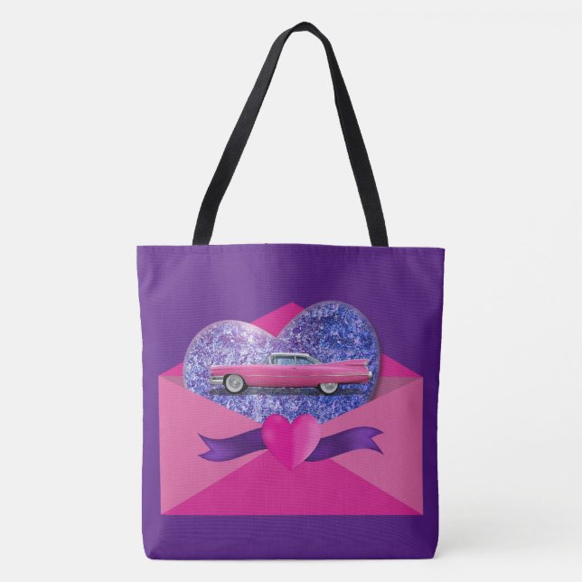 Denken Sie an Ihre Lila Schultertasche Tasche (Vorderseite)