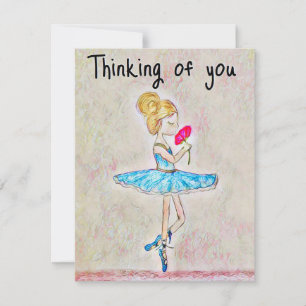 Denken Sie an Ihre Mitteilungskarten Set Ballerina