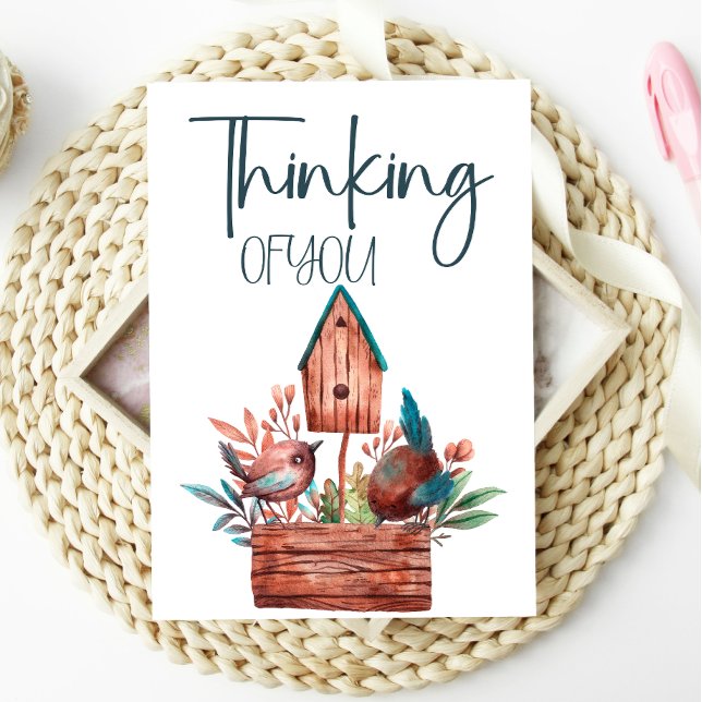 Denken Sie an Ihre Niedliche Tiny Bird Floral Card Karte (Von Creator hochgeladen)