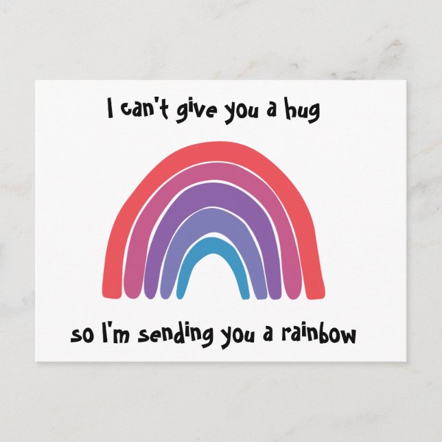 Denken Sie an Ihre Rainbow Post Card Postkarte (Vorderseite)