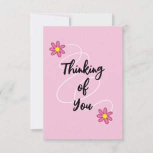 Denken Sie an Ihre rosa Grußkarte Dankeskarte