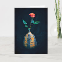 Denken Sie an Ihre Single-Rose in Vase-Fotografie