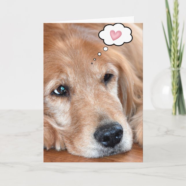Denken Sie an Ihren Golden Retriever Karte (Vorderseite)