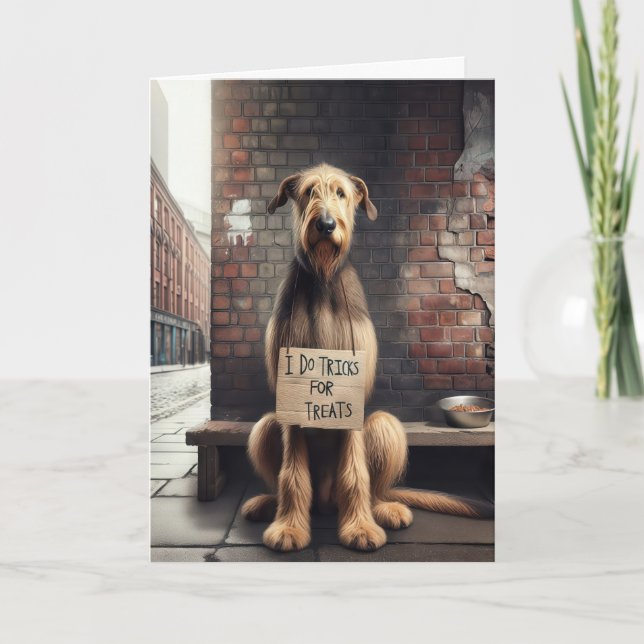 Denken Sie an Ihren Hund mit Pappschild Karte (Vorderseite)