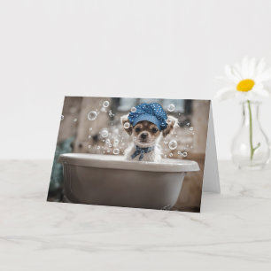 Denken Sie an Ihren Niedlichen Chihuahua-Welpen-Hu Karte